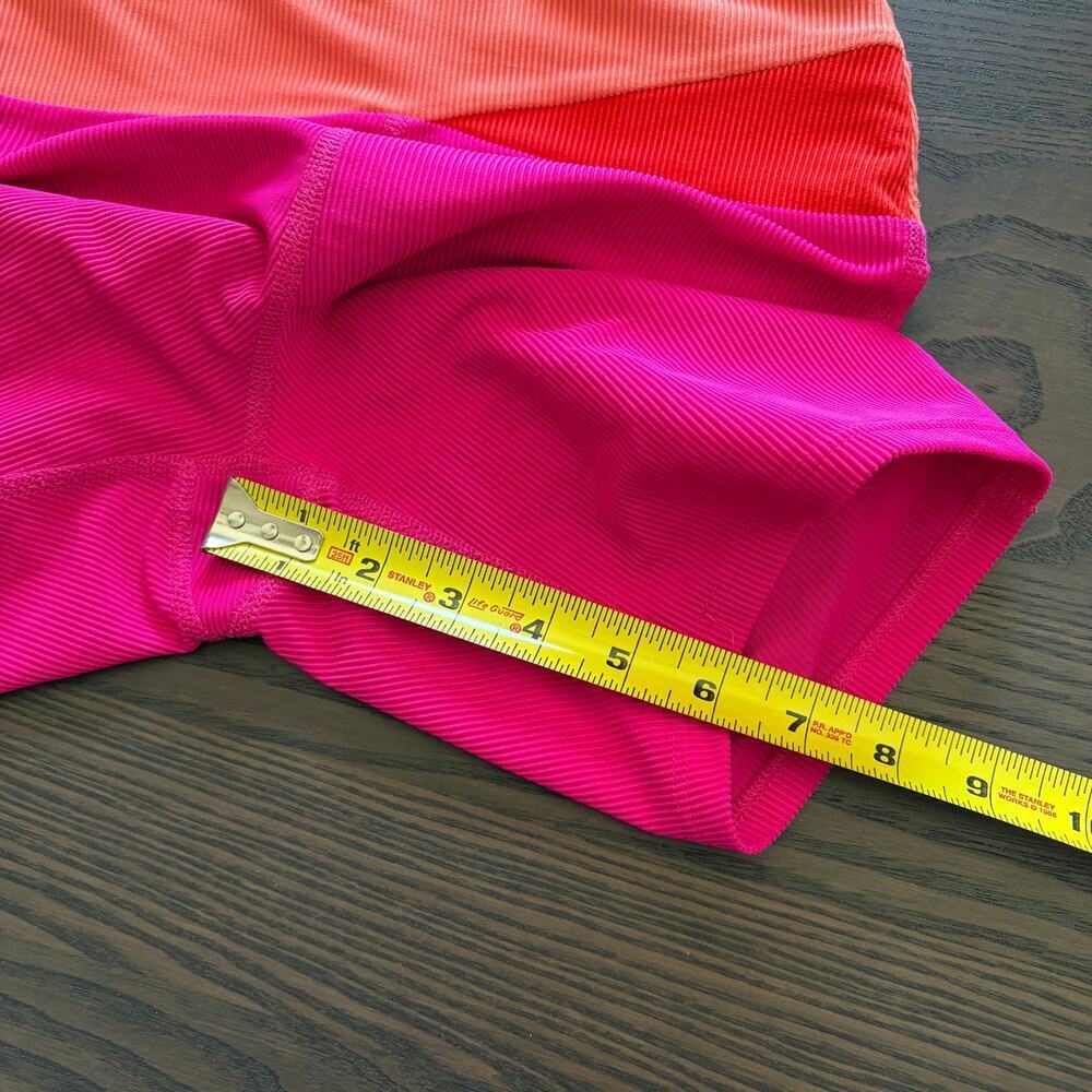 Beach Riot Cora Bike Short Magenta Coral S Ribbed Women’s Athletic 6” Inseam - Picture 3 of 6